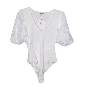 ❤️ 🆕 JEALOUS TOMATO Puffed Sleeve Bodysuit Size L